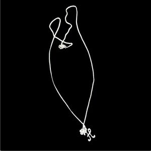 Disney Silver-tone Necklace with Initial “H” Charm